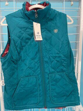 NWT Ariat Dilon Reversible Insulated Vest - Deep Lagoon
